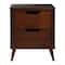 Hello Honey® 26" Yume Mid Century Modern Solid Wood Nightstand with 2 Storage Drawers